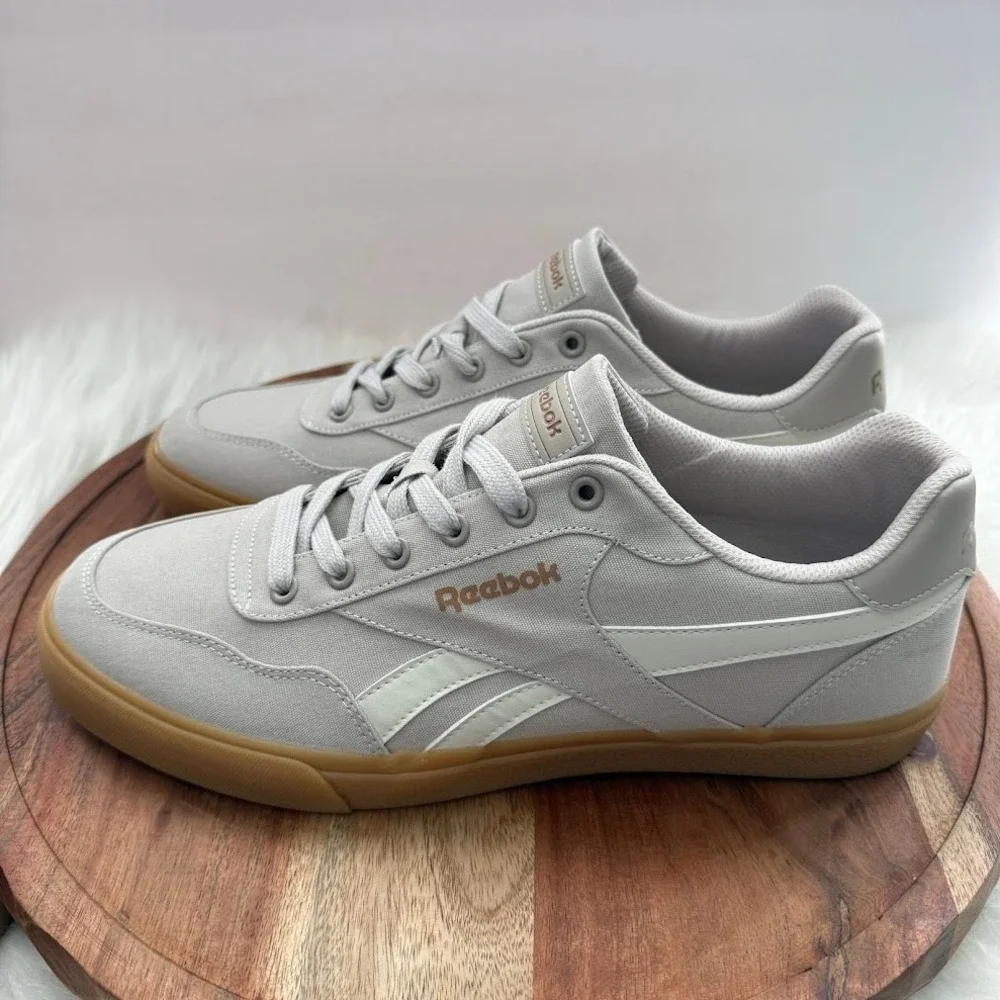 Reebok Royal Complete 3.0 Low Mens Size 12 Light Grey Canvas Gum Sole Sneakers